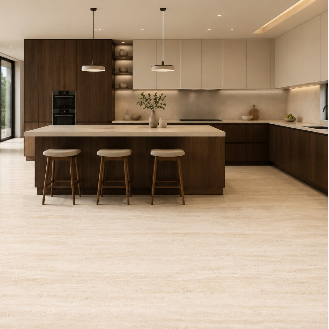 AL Traventino Beige Marble & Stone Living Area Tiles - My Home Studio